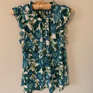 Loft floral sleeveless blouse - size small